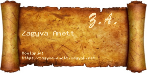 Zagyva Anett névjegykártya